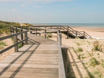 Wenduine - De Haan - construction d'escalier en bois dans les dunes